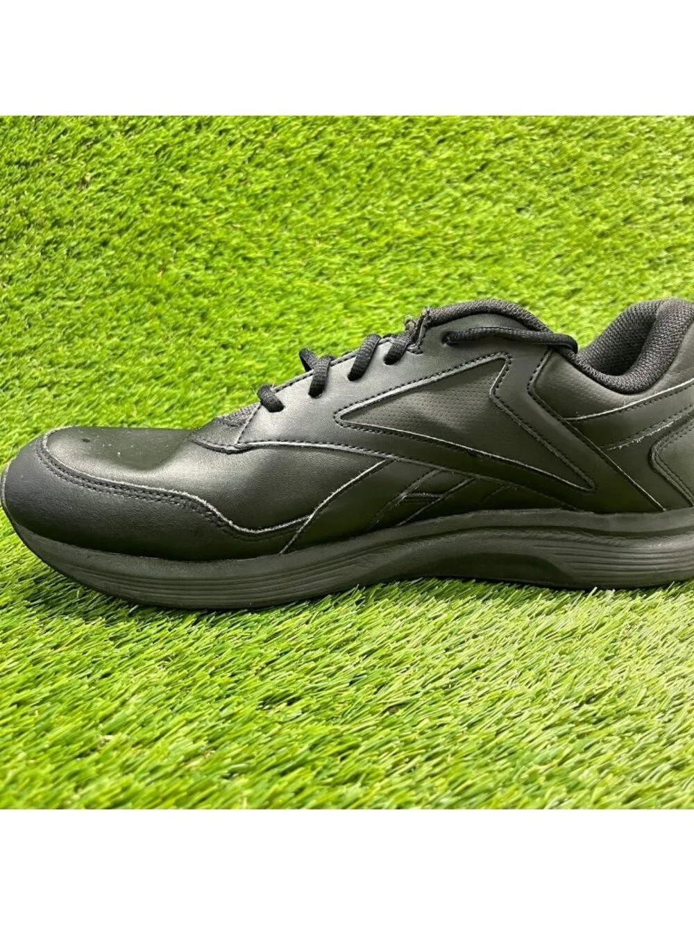 Reebok Walk Ultra 7 DMX Max Mens Size 13 Black Athletic Leather Shoes Sneakers